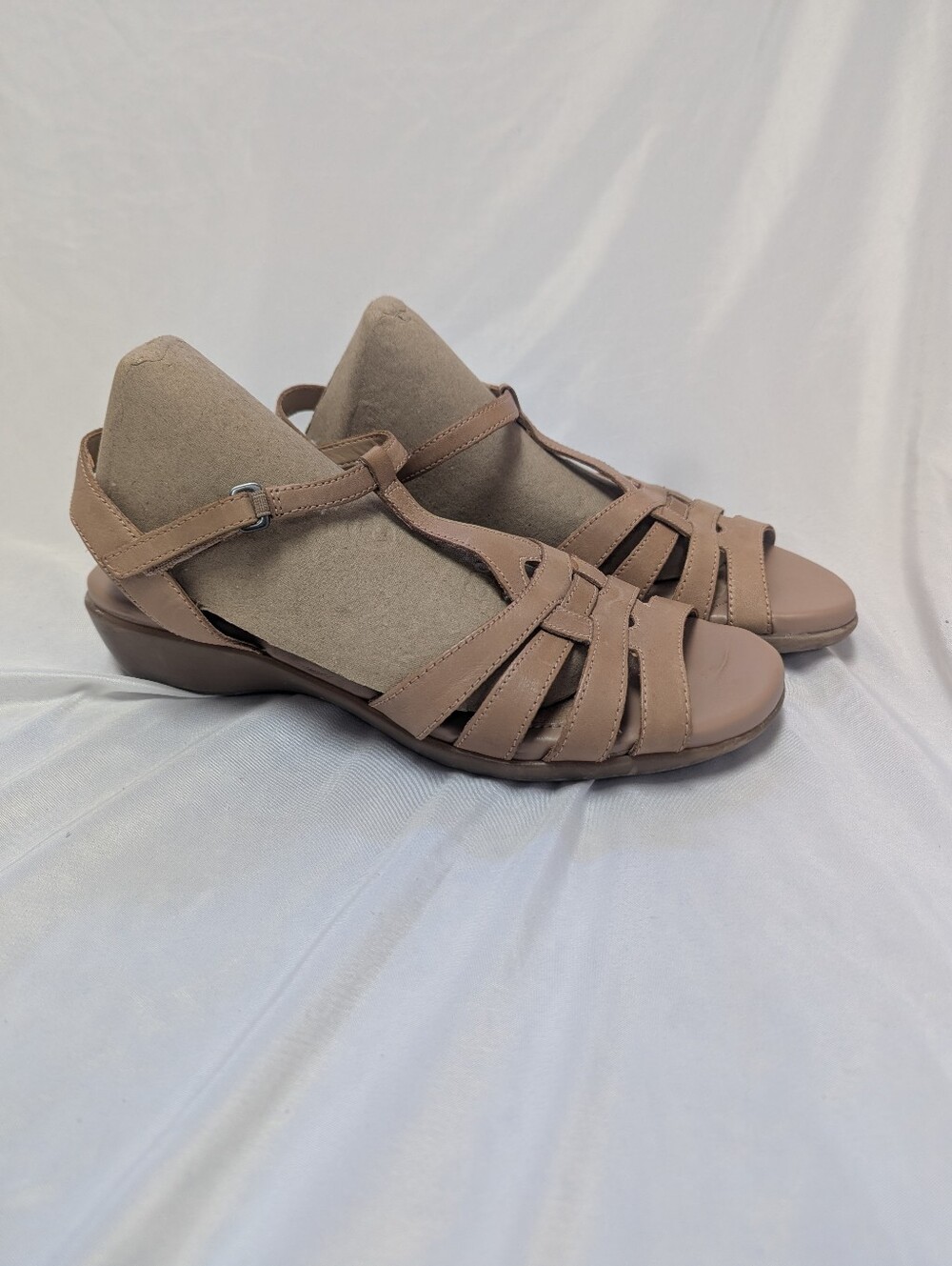 Naturalizer Nanci Leather Summer Comfort Sandals Beachy Coastal Casual SEE